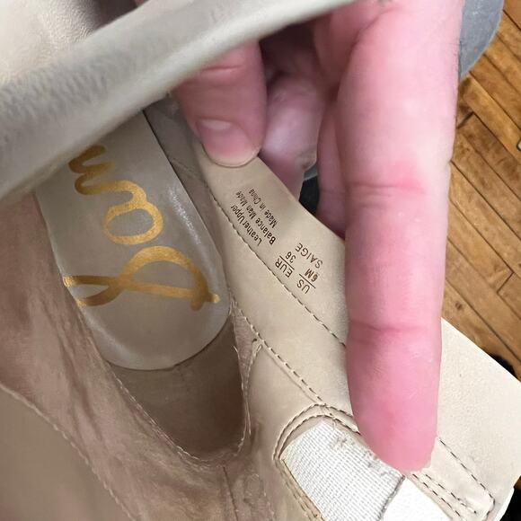 Sam Edelman Women's Saige Ivory Leather Booties Shoes 6 (M) Boots - Picture 12 of 14